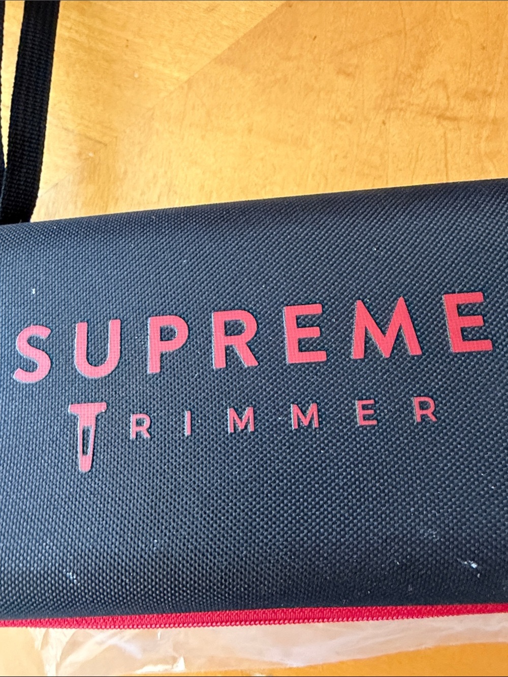 Supreme Black Toiletry Case with Red Logo